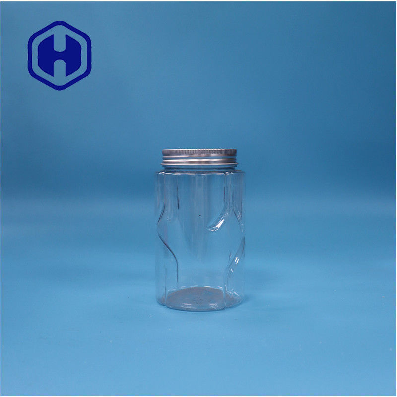 Forme rotonde Chiare Noccioline di PET Zucche di menta Zucchero Biscotti di alimenti per bambini Coperchio superiore in alluminio