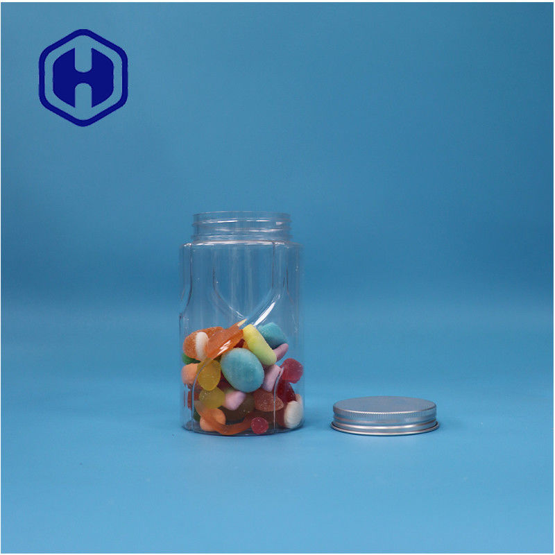 Forme rotonde Chiare Noccioline di PET Zucche di menta Zucchero Biscotti di alimenti per bambini Coperchio superiore in alluminio