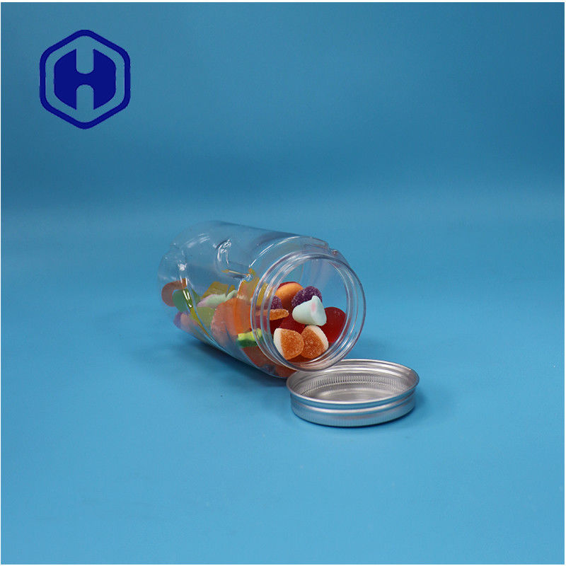 Forme rotonde Chiare Noccioline di PET Zucche di menta Zucchero Biscotti di alimenti per bambini Coperchio superiore in alluminio