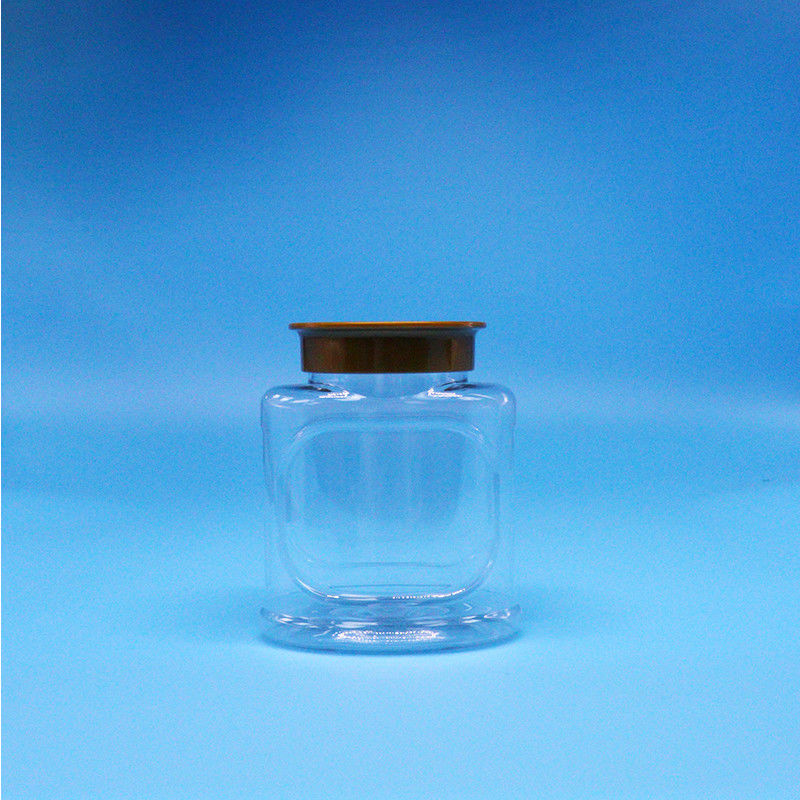 Chiaro biscotto di caramelle vuoto Noci a tenuta stagna PET di grado alimentare Bottone di plastica Capo a vite per alimenti