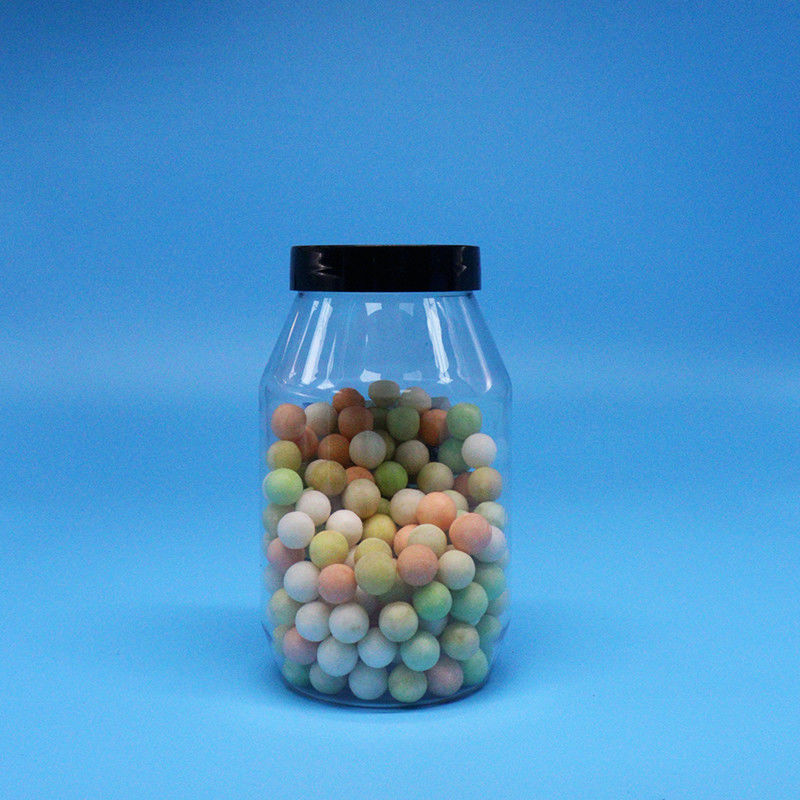 Biscotti Caramelle Noci Alta Qualità Trasparente Rotondo Ampia Bocca Vasetto in Plastica PET Tappo a Vite