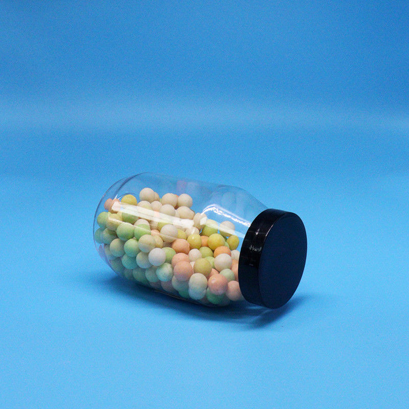 Biscotti Caramelle Noci Alta Qualità Trasparente Rotondo Ampia Bocca Vasetto in Plastica PET Tappo a Vite