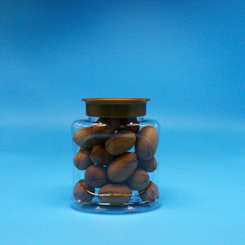 Barattolo di plastica trasparente ermetico in PET per alimenti, con coperchio a vite, per cibo, caramelle, biscotti, frutta secca