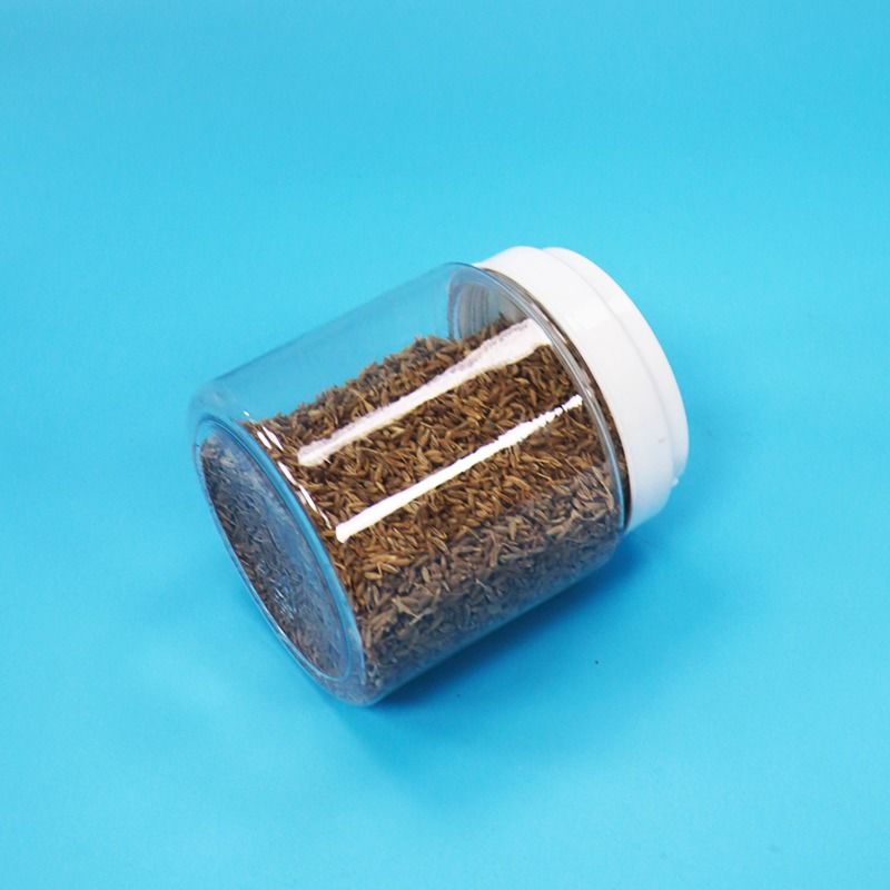 Trasparente facile aperto rotondo contenitori di plastica in PET con tappo a vite alimenti per bambini semi di noci caramelle