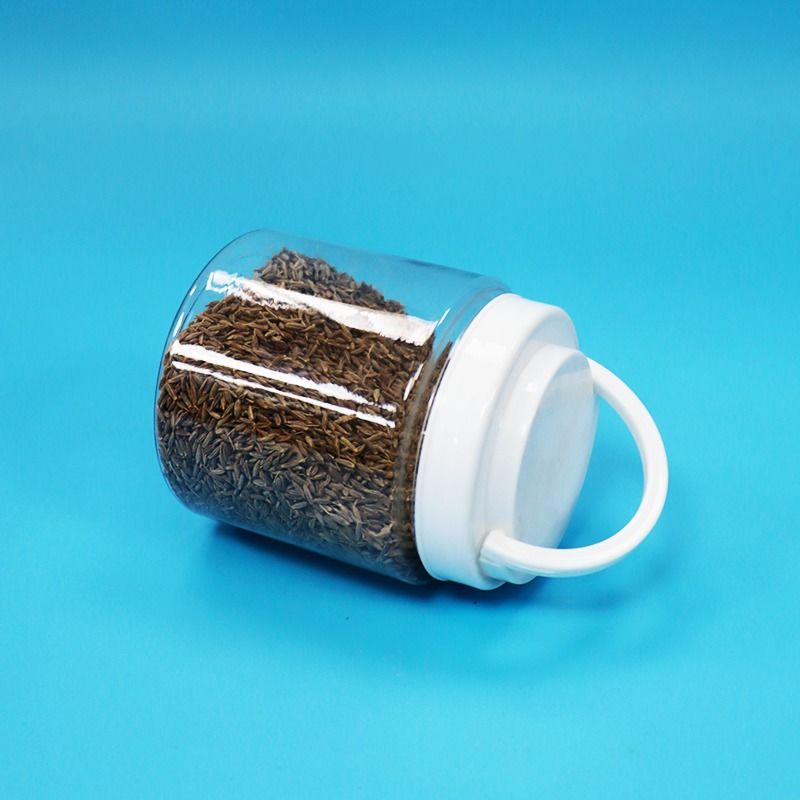 Trasparente facile aperto rotondo contenitori di plastica in PET con tappo a vite alimenti per bambini semi di noci caramelle