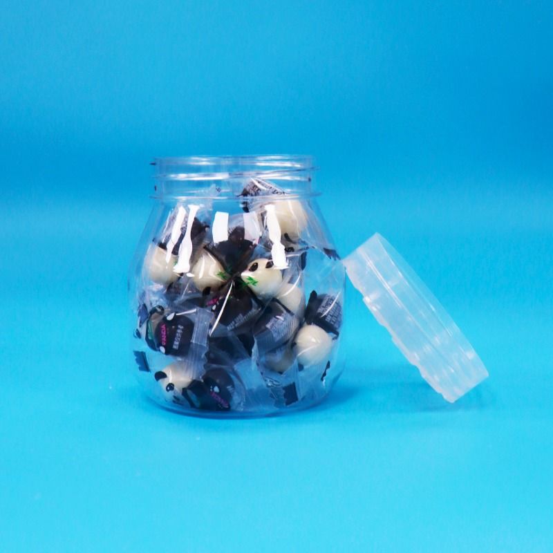 Piccoli biscotti di caramelle vuoti trasparenti PET barattolo di plastica con tappo a vite Grado alimentare Bpa libero