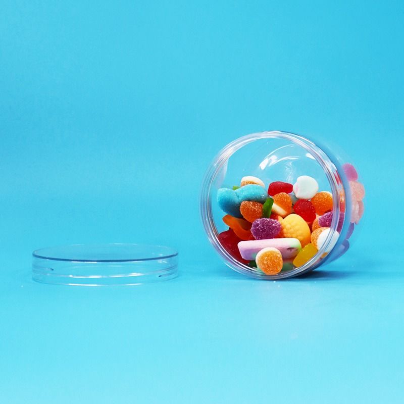 Prodotti alimentari trasparenti in PET di plastica secca Biscotti dolci Noci Bottoni regalo Vattone Chiusure piatte Grado alimentare