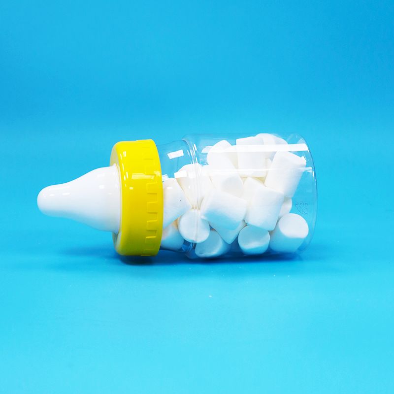 Barattolo sigillato in plastica PET trasparente per uso alimentare con tappo a vite per caramelle, biscotti