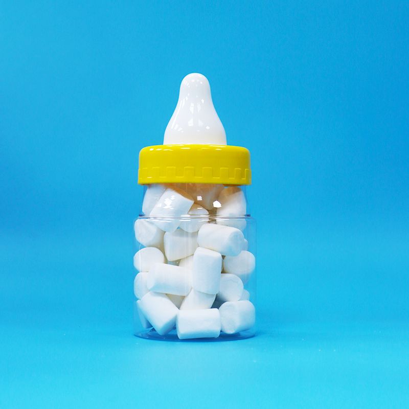 Barattolo sigillato in plastica PET trasparente per uso alimentare con tappo a vite per caramelle, biscotti