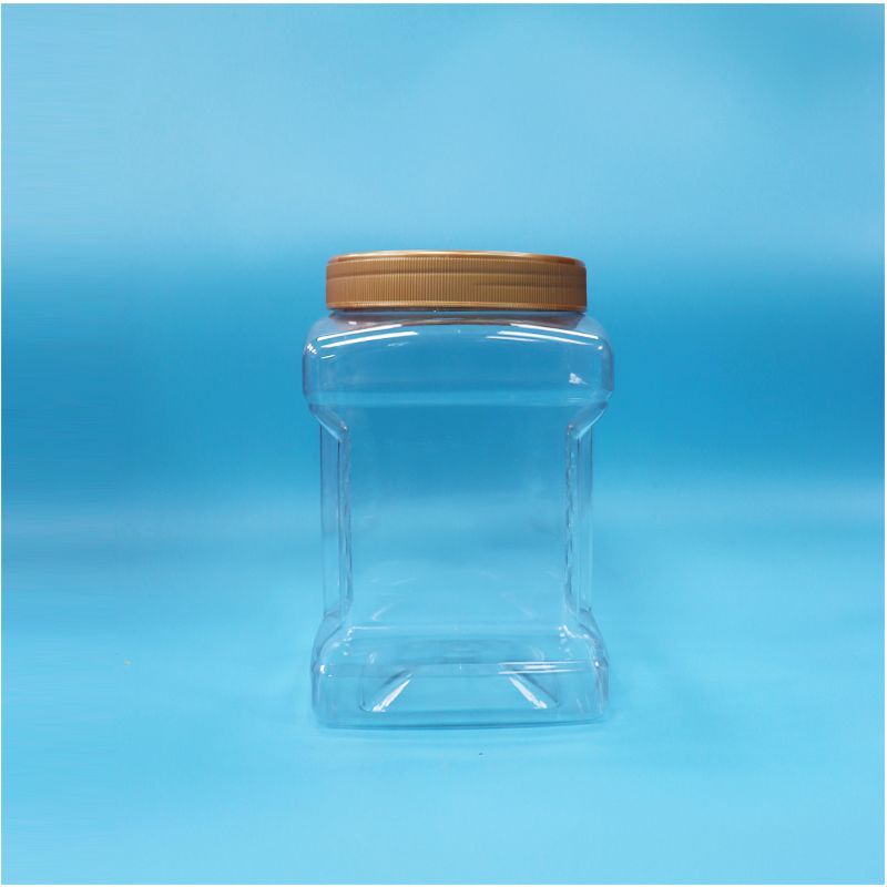 Barattoli in PET per alimenti con coperchio a vite trasparente per alghe nori tritate, bacche di corbezzolo rosse secche, noci