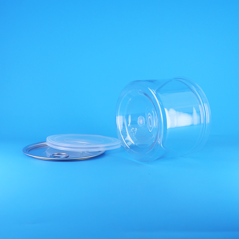Coperchio rotondo in PET di plastica con apertura facile per barattoli di latta per alimenti, caramelle, biscotti, snack, tè