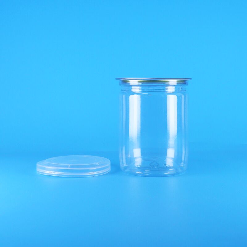 Arachidi selvatiche biologiche essiccate Cibo Tubo di plastica con estremità facili da aprire Barattoli trasparenti in PET per popcorn