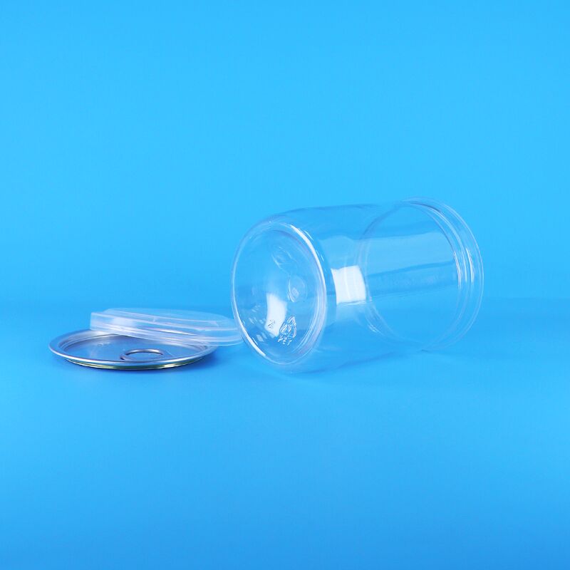 Arachidi selvatiche biologiche essiccate Cibo Tubo di plastica con estremità facili da aprire Barattoli trasparenti in PET per popcorn