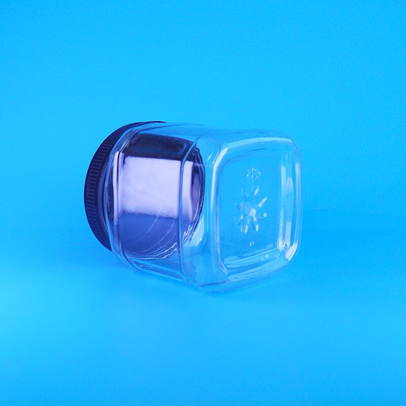 Capo a vite senza aria quadrato Spuntino di plastica Vaso di stoccaggio di noci di pino