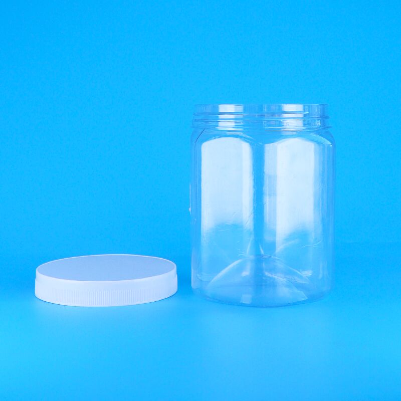 Forma esagonale biscotti in plastica PET trasparenti Pecan patatine fritte secche Bottone bianco Capo piatto