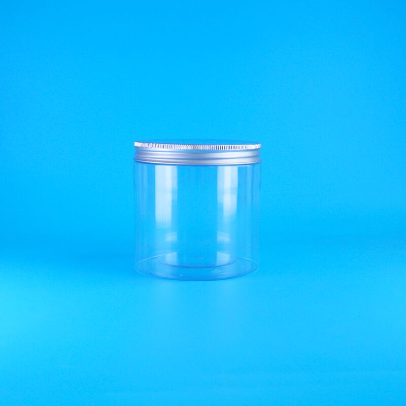 Barattolo in PET trasparente con coperchio facile da aprire per alimenti, caffè, caramelle, biscotti, tè alla rosa