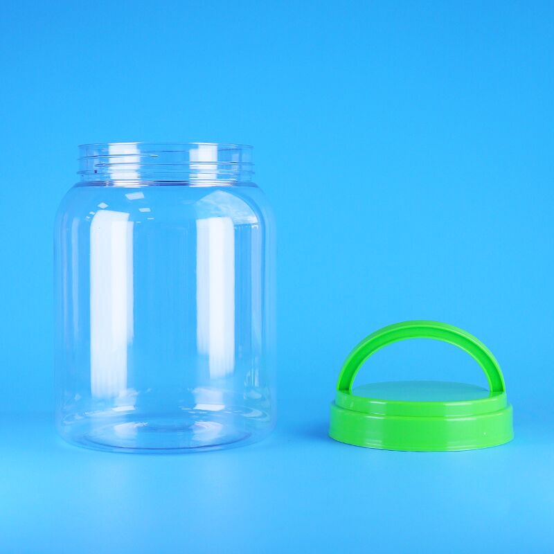 Barattolo di plastica rotondo PET trasparente per alimenti, tappo piatto, caffè, caramelle, semi di loto, omogeneizzati per bambini