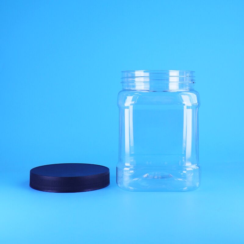 850ml Contenitori in PET Trasparente Quadrati per Alimenti con Tappo a Vite per Frutta Secca