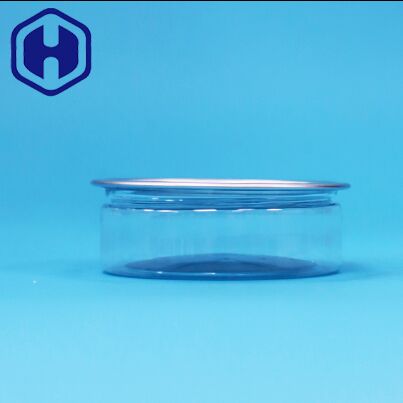 Barattolo rotondo in PET di plastica con apertura facile per alimenti, caramelle, biscotti e snack