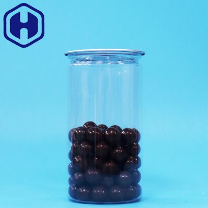 Barattolo di imballaggio a tenuta stagna e facile da aprire in plastica PET trasparente per alimenti secchi, bevande e bibite