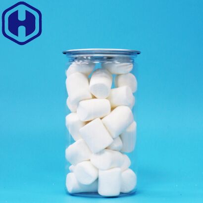 Barattolo di imballaggio a tenuta stagna e facile da aprire in plastica PET trasparente per alimenti secchi, bevande e bibite