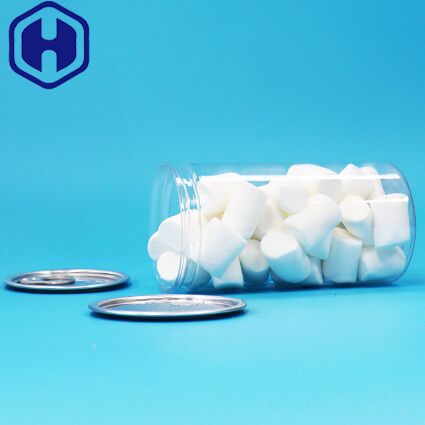 Barattolo di imballaggio a tenuta stagna e facile da aprire in plastica PET trasparente per alimenti secchi, bevande e bibite