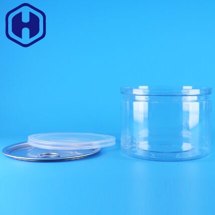 Coperchio rotondo in PET di plastica con apertura facile per barattoli di latta per alimenti, caramelle, biscotti, snack, tè
