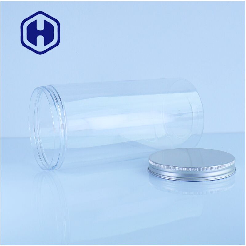 BPA-Free Clear Food PET Jar Con Capo In Alluminio