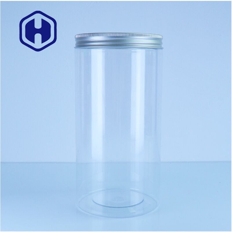 BPA-Free Clear Food PET Jar Con Capo In Alluminio