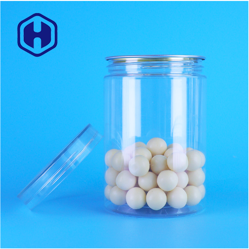 Trasparente Easy Open Cappuccio Rotondo Plastica PET Cann For Cake Chocolate OEM ODM Food Packaging