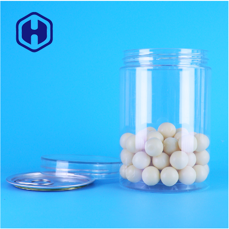 Trasparente Easy Open Cappuccio Rotondo Plastica PET Cann For Cake Chocolate OEM ODM Food Packaging