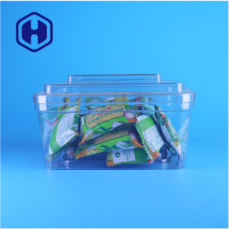 Scatola trasparente per imballaggio alimentare in PET per biscotti e biscotti al burro Fabbrica di contenitori in plastica OEM