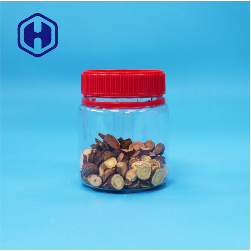 Piccole viti vuote per alimenti, coperchio rosso, plastica trasparente, PET, contenitori di noci dolci