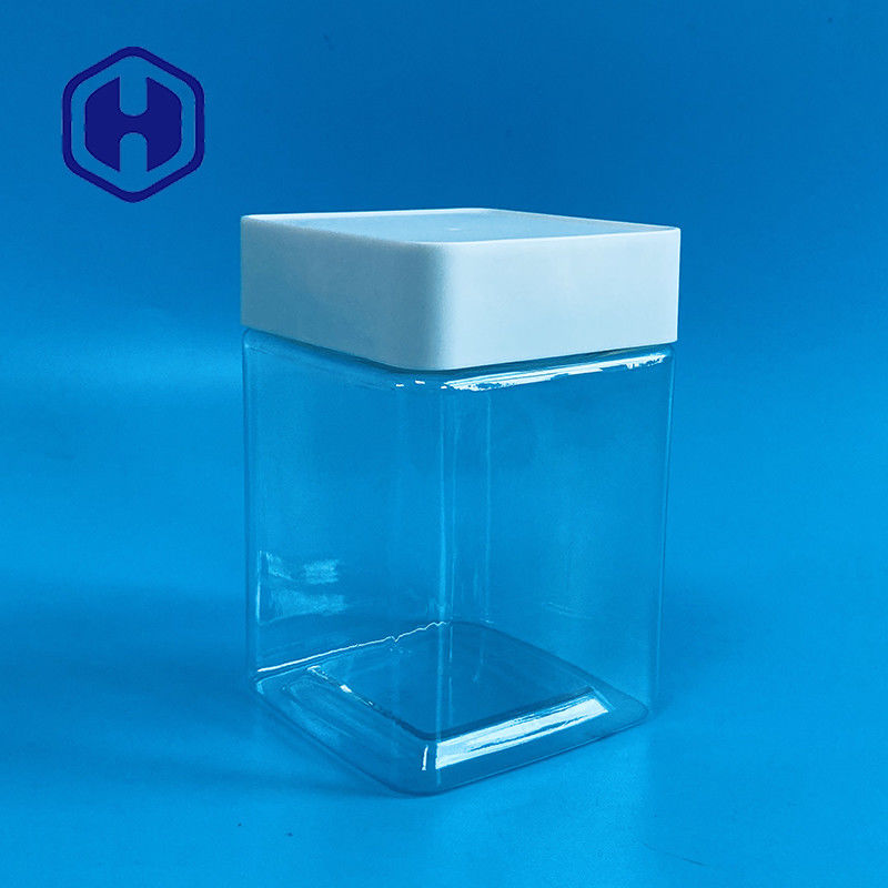 Il chiaro barattolo di biscotto di plastica dell'animale domestico per la noce dei semi della caramella gommosa e molle delle date ha asciugato la frutta di verdure