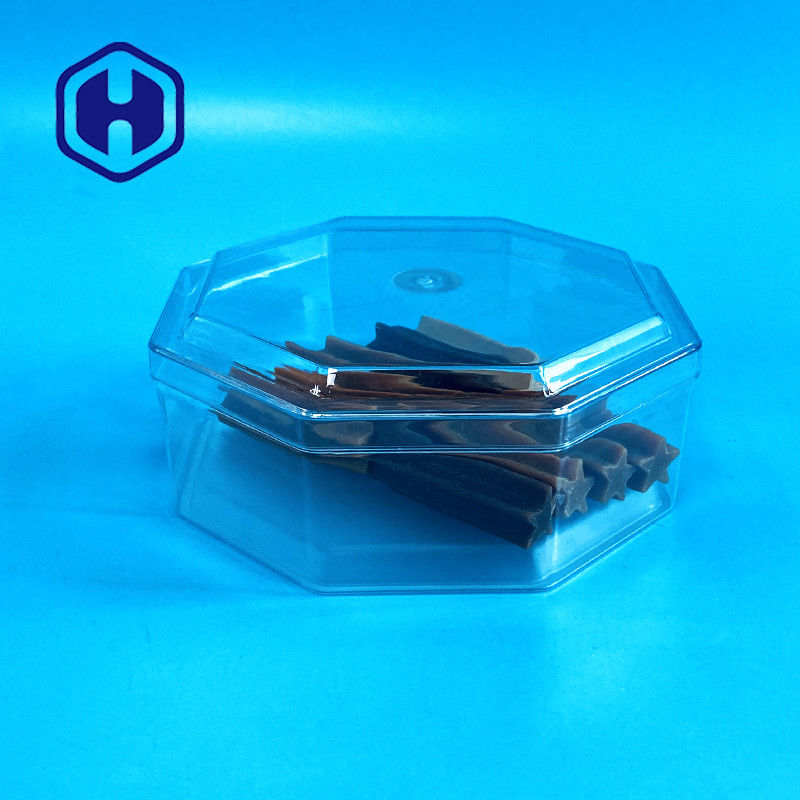 Scatola su ordinazione ottagonale dell'ANIMALE DOMESTICO della radura di Cubilose 15oz della carne del dado