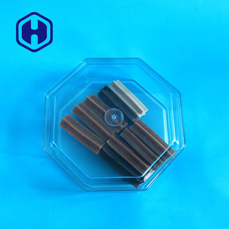 Scatola su ordinazione ottagonale dell'ANIMALE DOMESTICO della radura di Cubilose 15oz della carne del dado