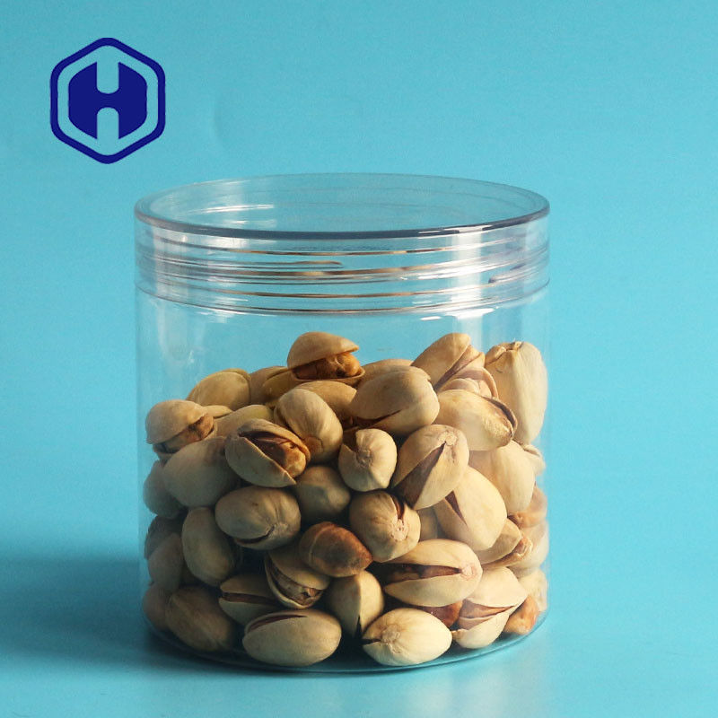 Ampio animale domestico della bocca delle arachidi di plastica ermetiche trasparenti delle latte intorno al cappuccio di Ring Pull Eoe With Screw