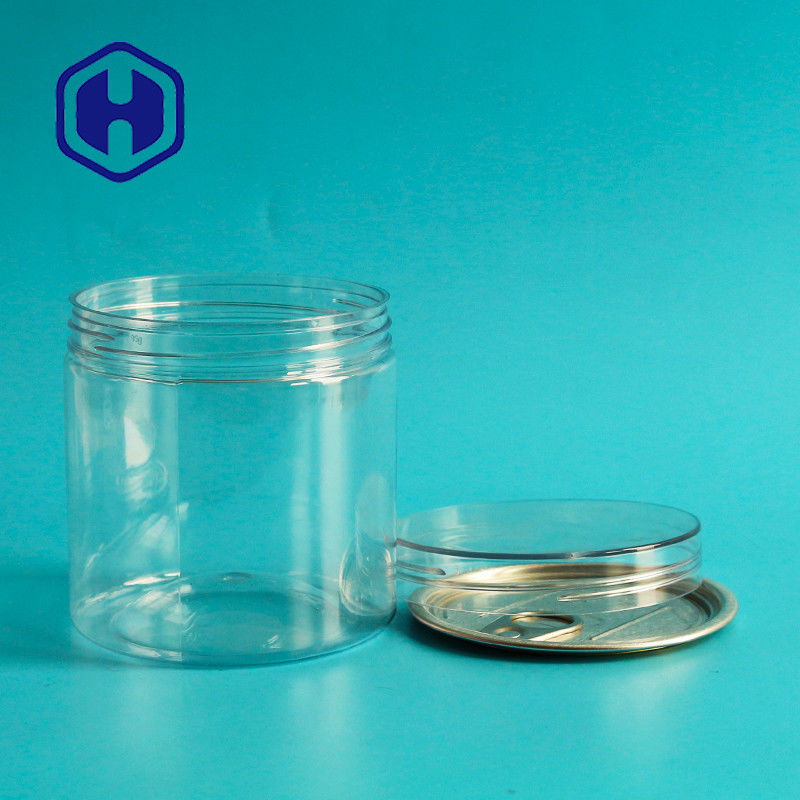 Ampio animale domestico della bocca delle arachidi di plastica ermetiche trasparenti delle latte intorno al cappuccio di Ring Pull Eoe With Screw