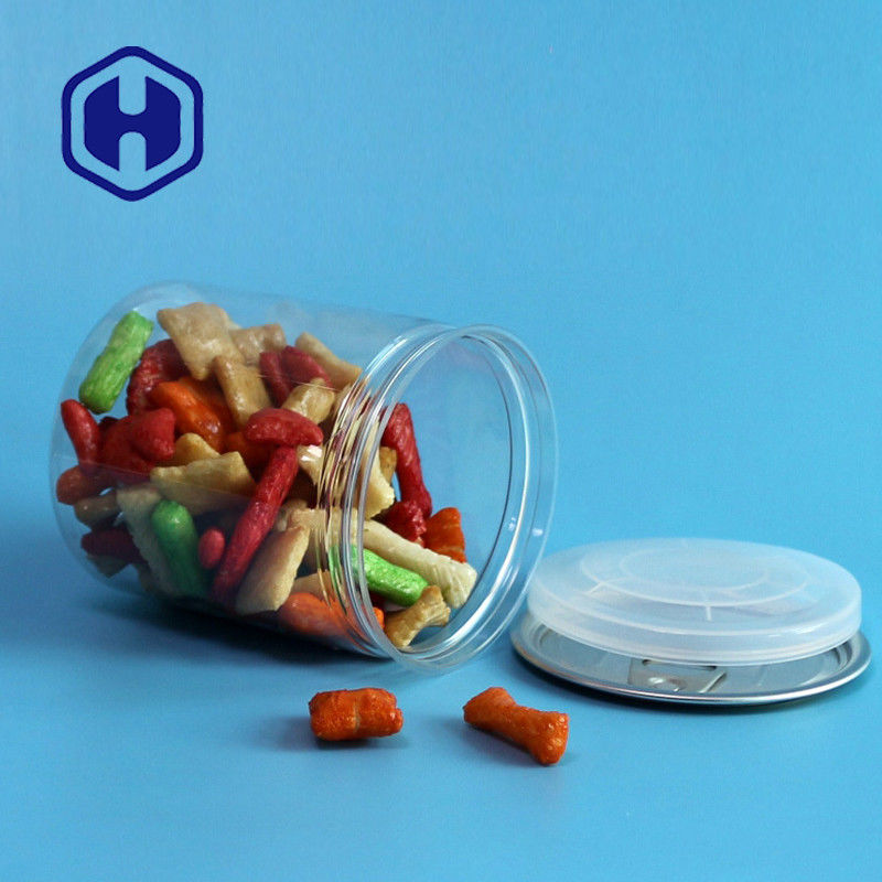 stoccaggio di plastica dei fagioli dell'arachide del cioccolato di dolci del barattolo della radura di 300# 330ml con il coperchio facile dell'estremità aperta