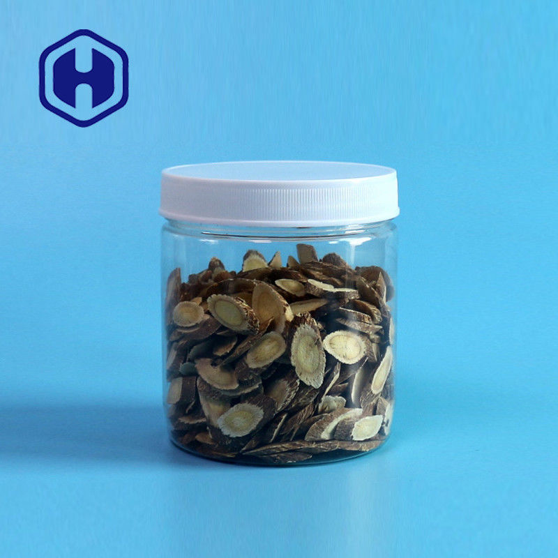 Barattoli di plastica di stoccaggio dell'ANIMALE DOMESTICO di Sugar Chewing Gum del barattolo della prova della perdita del giro 510ml 87mm