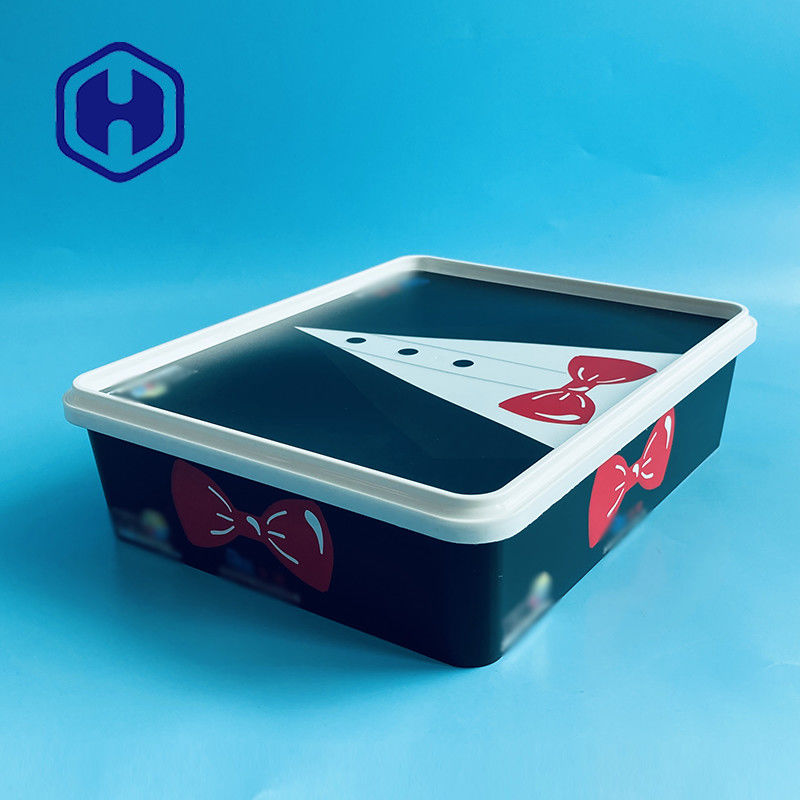 Pacchetto della maglietta dei guanti della gonna del rivestimento del cappotto del contenitore di regalo della festa del regalo di Natale dei recipienti di plastica di rettangolo IML