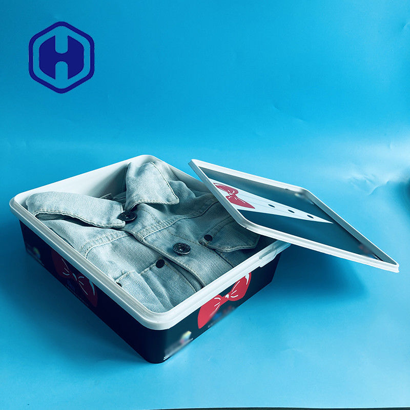 Pacchetto della maglietta dei guanti della gonna del rivestimento del cappotto del contenitore di regalo della festa del regalo di Natale dei recipienti di plastica di rettangolo IML