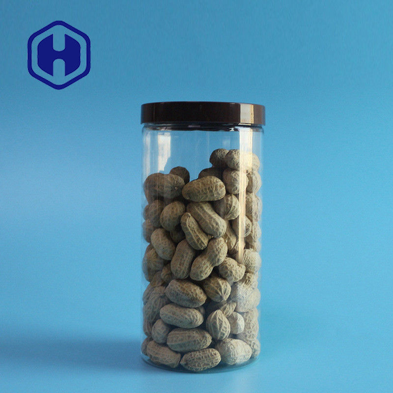 il barattolo di plastica della prova della perdita 750ml diritto ha parteggiato bocca d'imballaggio dell'ANIMALE DOMESTICO della chiara bobina lunga del cavo ampia