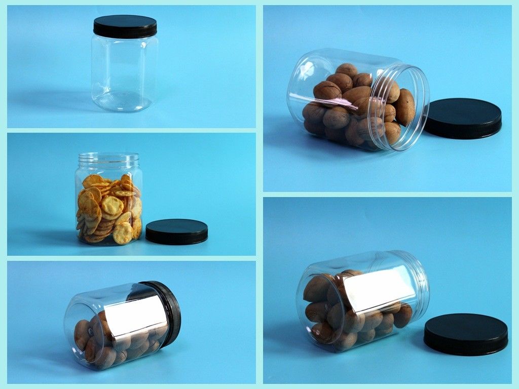 verdura Chips Packaging della lecca-lecca della farina di mais della farina d'avena del recipiente di plastica di esagono di 630ml 21.5oz