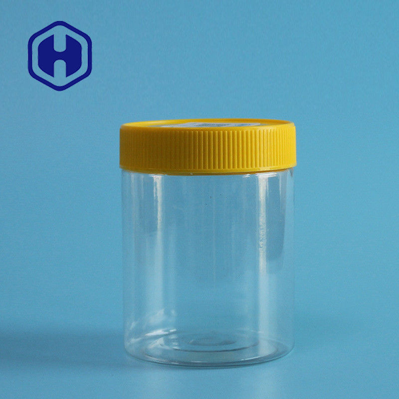 I dadi liberi di Bpa colano il giro diritto trasparente di plastica dell'ANIMALE DOMESTICO del barattolo 350ml della prova con il coperchio