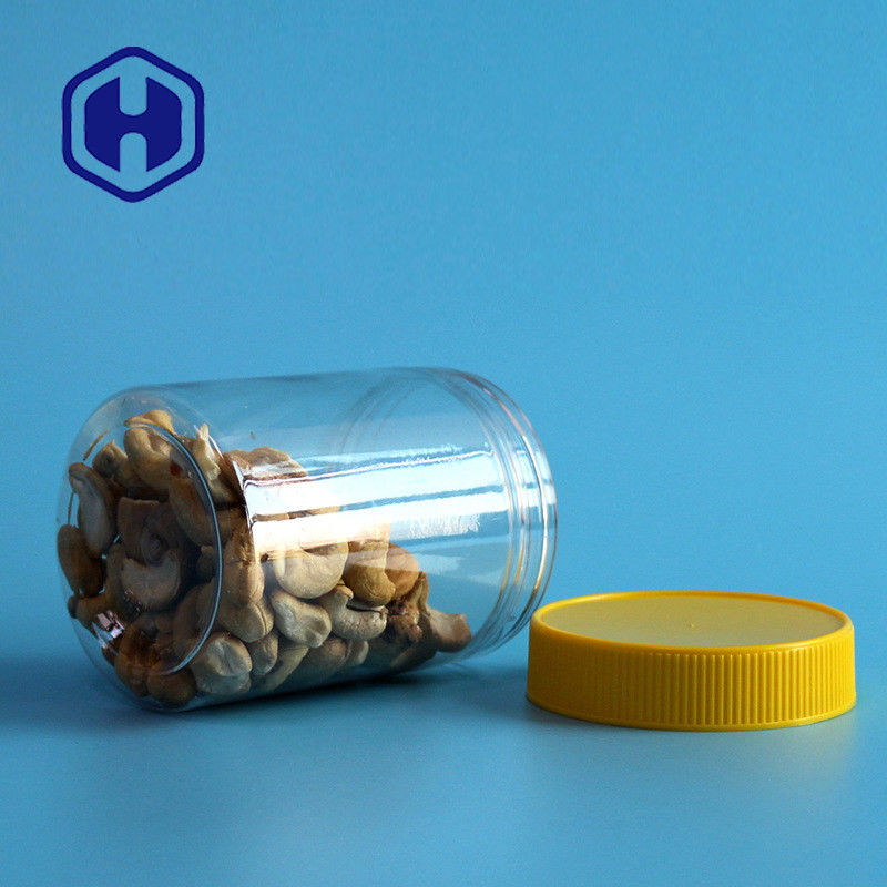 I dadi liberi di Bpa colano il giro diritto trasparente di plastica dell'ANIMALE DOMESTICO del barattolo 350ml della prova con il coperchio