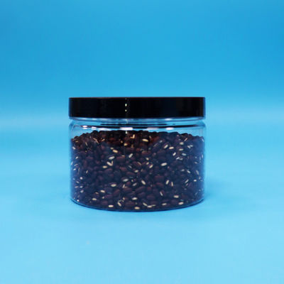 Barattoli rotondi piccoli e sigillabili in plastica PET per alimenti, trasparenti, per biscotti e dolci, con coperchi a vite