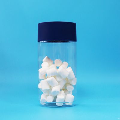 Barattolo trasparente in PET a forma ovale per biscotti, frutta secca e caramelle, con tappo a prova di manomissione