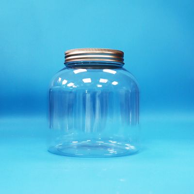 Prodotto ecologico trasparente di plastica in PET Dolci rotonde Bottoni alimentari giornalieri Coperture a vite in alluminio