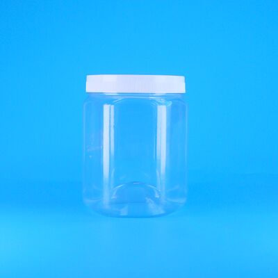 Forma esagonale biscotti in plastica PET trasparenti Pecan patatine fritte secche Bottone bianco Capo piatto